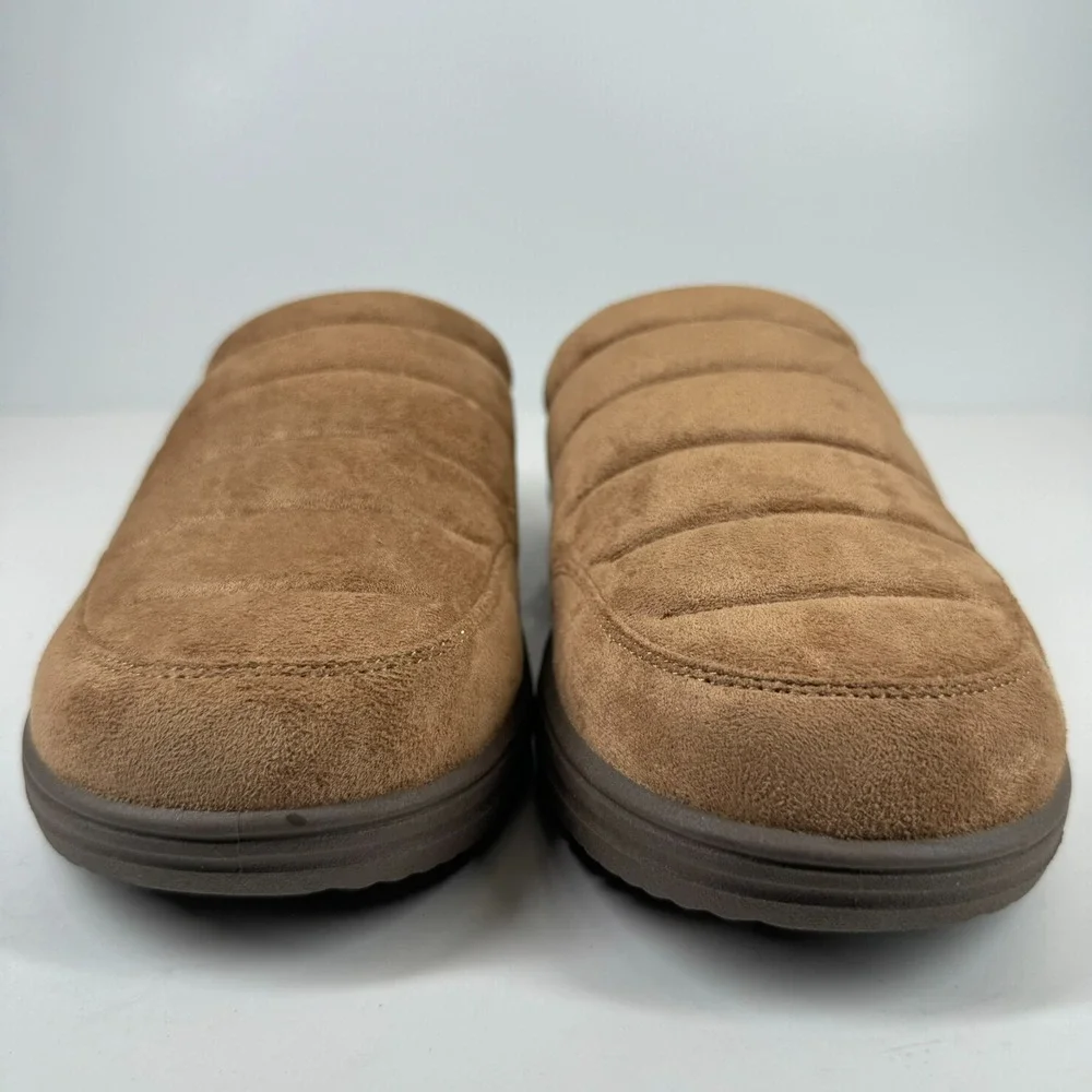 Skechers Murette Garvanza Men's US 10 Tan Quilted Faux Fur Mule Slippers 204636
